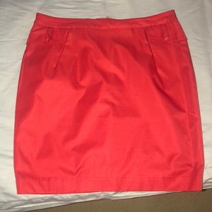 Red peplum skirt